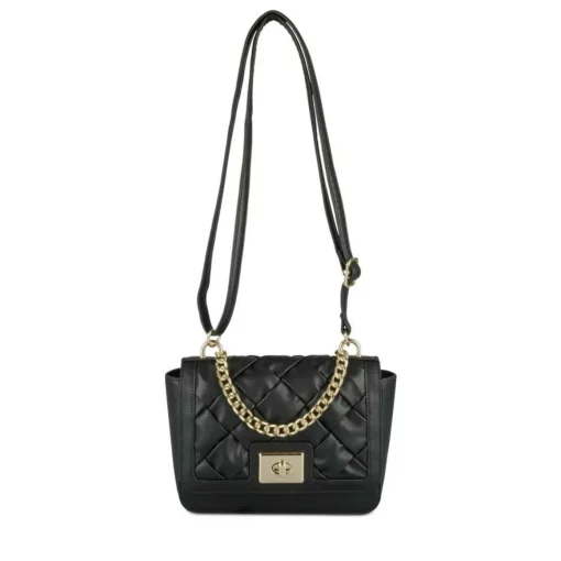 Sac à Main NOIR Femme Motif Tressé