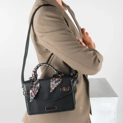 Sac à Main NOIR Femme Motif Fleuri
