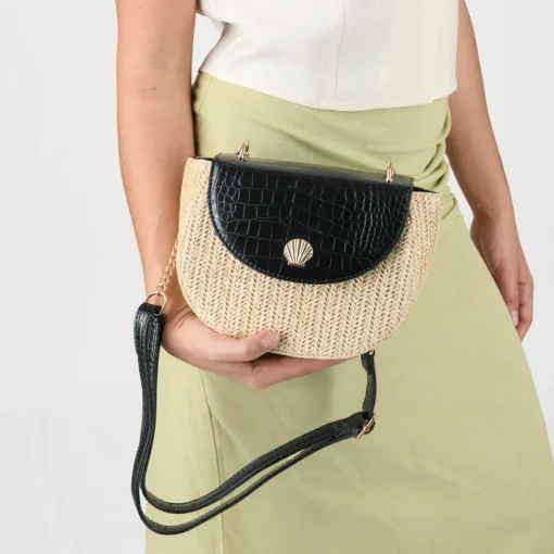 Sac à Main NOIR Femme Motif Uni