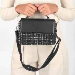 Sac à Main NOIR Femme Motif Carreaux