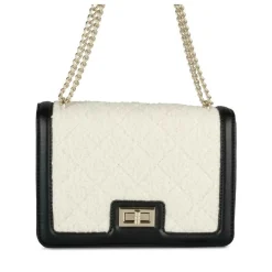 Sac à Main NOIR Femme Motif Fausse Fourrure