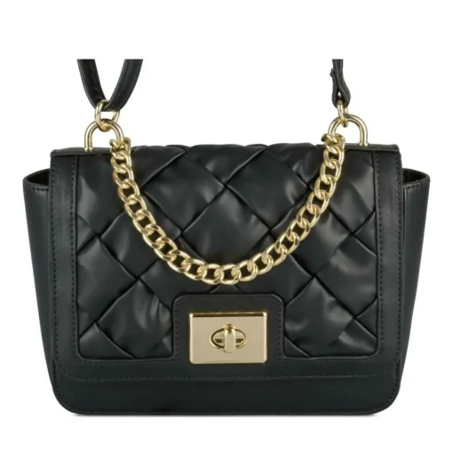 Sac à Main NOIR Femme Motif Tressé