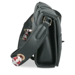 Sac à Main NOIR Femme Motif Coeurs