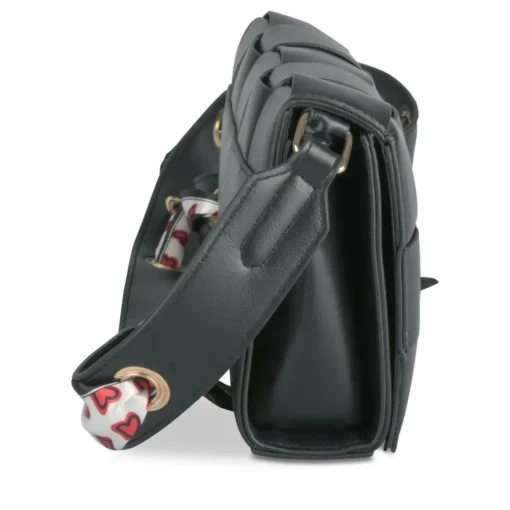 Sac à Main NOIR Femme Motif Coeurs