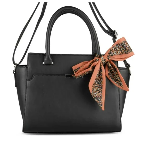 Sac à Main NOIR Femme Motif Fleuri