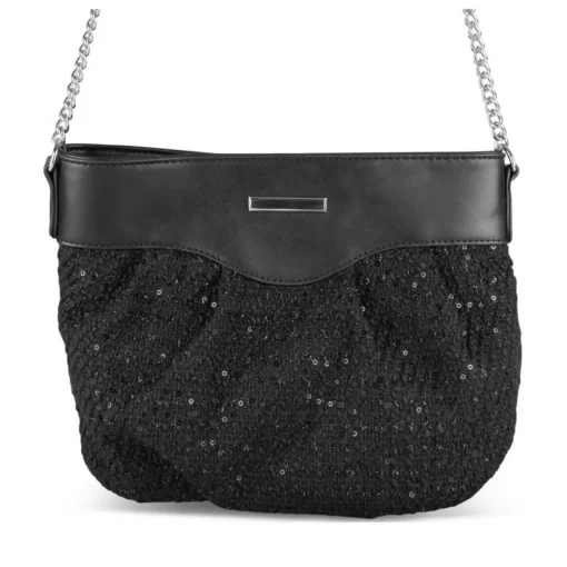 Sac à Main NOIR Femme Motif Paillettes