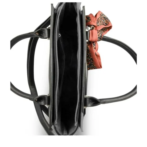 Sac à Main NOIR Femme Motif Fleuri