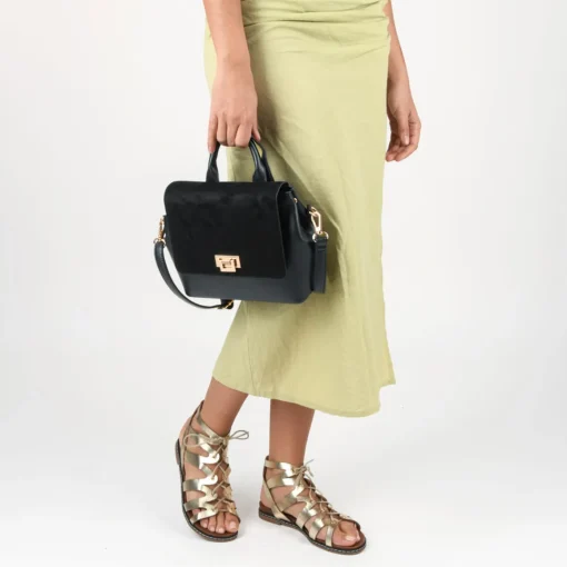 Sac à Main NOIR Femme Motif Uni