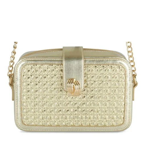 Sac à Main OR Femme Motif Tressé