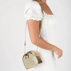 Sac à Main OR Femme Motif Tressé