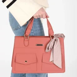 Sac à Main ROUGE Femme Motif A Pois