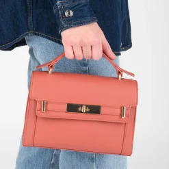 Sac à Main ROUGE Femme Motif Uni