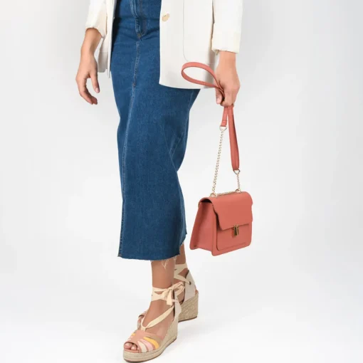 Sac à Main ROUGE Femme Motif Uni