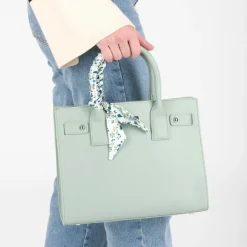 Sac à Main VERT Femme Motif Fleuri