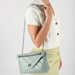 Sac à Main VERT Femme Motif Uni