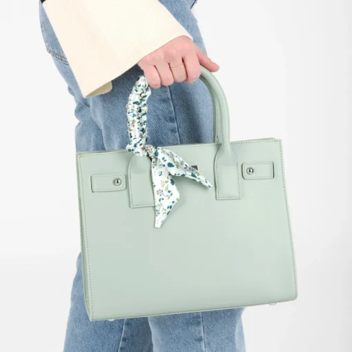 Sac à Main VERT Femme Motif Fleuri