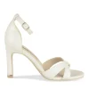 Sandales Aiguille BLANC Femme Motif Uni Boucle