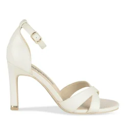 Sandales Aiguille BLANC Femme Motif Uni Boucle