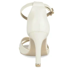Sandales Aiguille BLANC Femme Motif Uni Boucle
