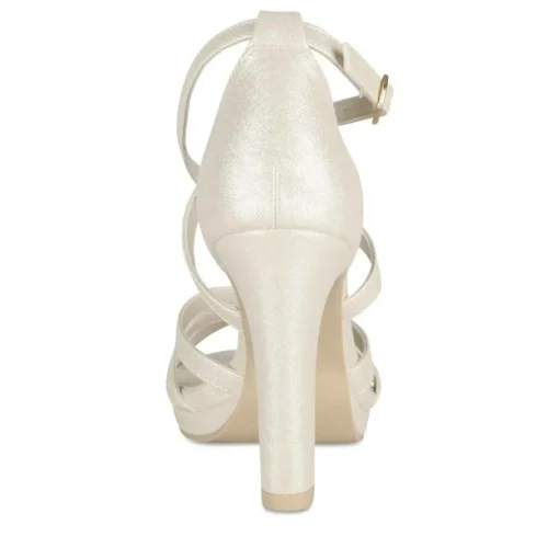 Sandales Aiguille BLANC Femme Motif Uni Boucle