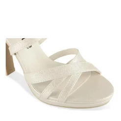 Sandales Aiguille BLANC Femme Motif Uni Boucle
