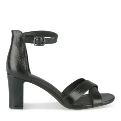 Sandales Aiguille NOIR Femme Motif Paillettes Boucle