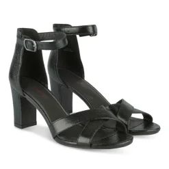 Sandales Aiguille NOIR Femme Motif Paillettes Boucle