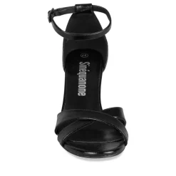 Sandales Aiguille NOIR Femme Motif Uni Boucle