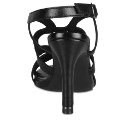 Sandales Aiguille NOIR Femme Motif Uni Boucle