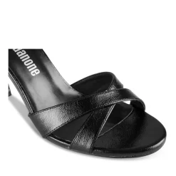 Sandales Aiguille NOIR Femme Motif Uni Boucle