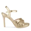 Sandales Aiguille OR Femme Motif Uni Boucle