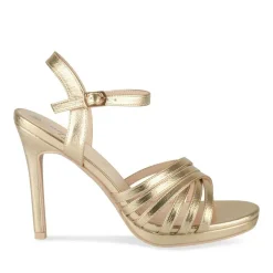 Sandales Aiguille OR Femme Motif Uni Boucle