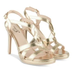 Sandales Aiguille OR Femme Motif Uni A Enfiler