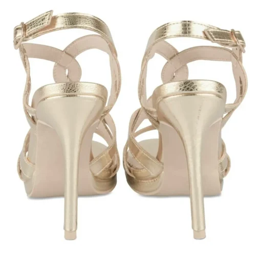 Sandales Aiguille OR Femme Motif Uni A Enfiler
