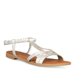 Sandales ARGENT Femme Boucle