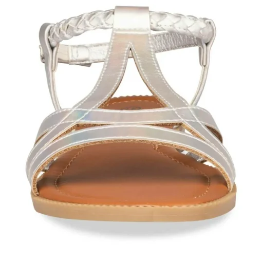 Sandales ARGENT Femme Boucle