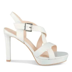Sandales ARGENT Femme Motif Uni Boucle