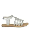 Sandales ARGENT Fille CUIR Motif Iridescent Scratch