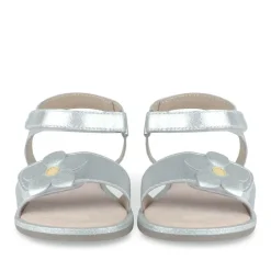 Sandales ARGENT Fille CUIR Motif Fleuri Scratch