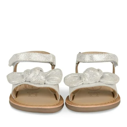 Sandales ARGENT Fille CUIR Motif Vernis Scratch