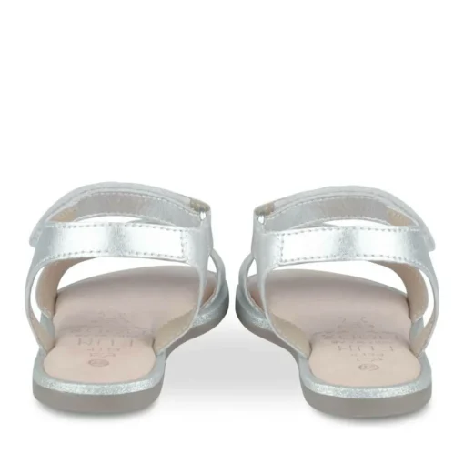 Sandales ARGENT Fille CUIR Motif Fleuri Scratch