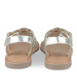 Sandales ARGENT Fille CUIR Motif Tressé Scratch