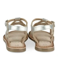 Sandales ARGENT Fille CUIR Motif Iridescent Boucle