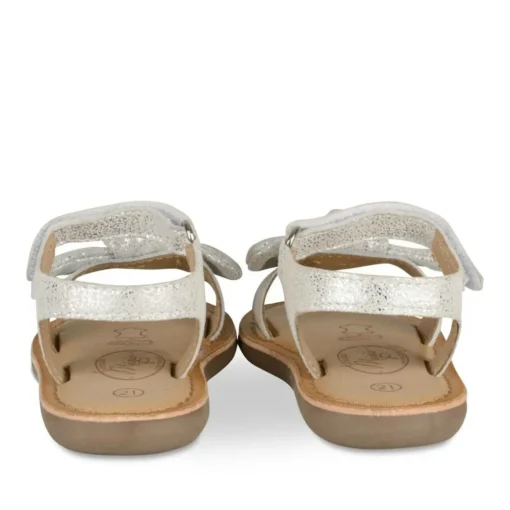 Sandales ARGENT Fille CUIR Motif Vernis Scratch