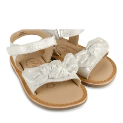 Sandales ARGENT Fille CUIR Motif Vernis Scratch