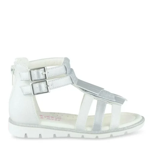 Sandales ARGENT Fille Motif Uni Fermeture éclair