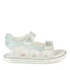 Sandales ARGENT Fille Motif Coeurs Scratch