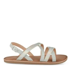 Sandales ARGENT Fille Motif Paillettes Boucle