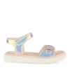 Sandales ARGENT Fille Motif Iridescent Scratch