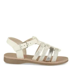 Sandales ARGENT Fille Motif Iridescent Boucle